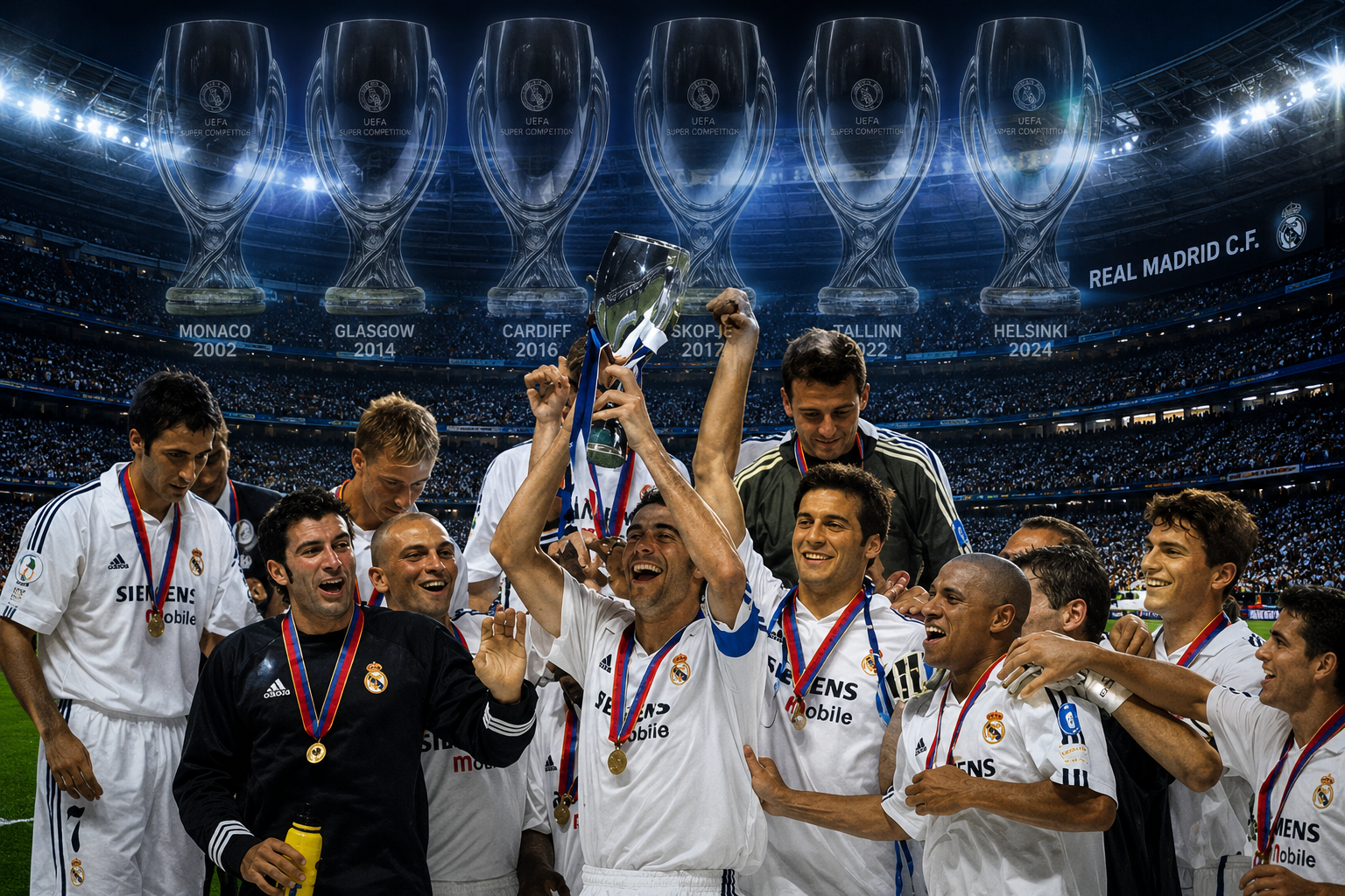 El Real Madrid ganó su primera Supercopa de Europa un 30 de agosto de 2002.