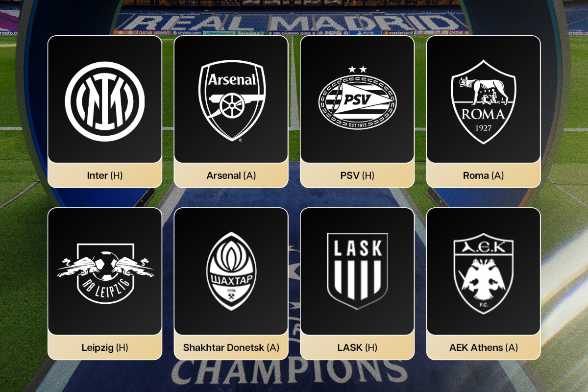 El Arsenal se convierte en el rival a batir en la fase de grupos de la Champions. Foto: @realmadrid.