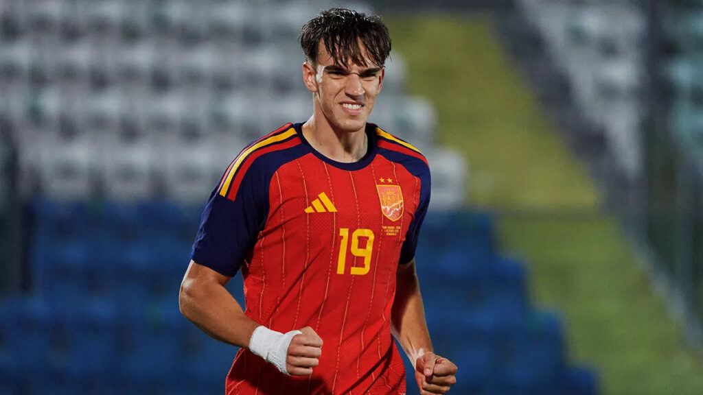 El póker de Espí con la sub-21 le ha llevado a ser convocado por la absoluta. Foto: @realmadrid